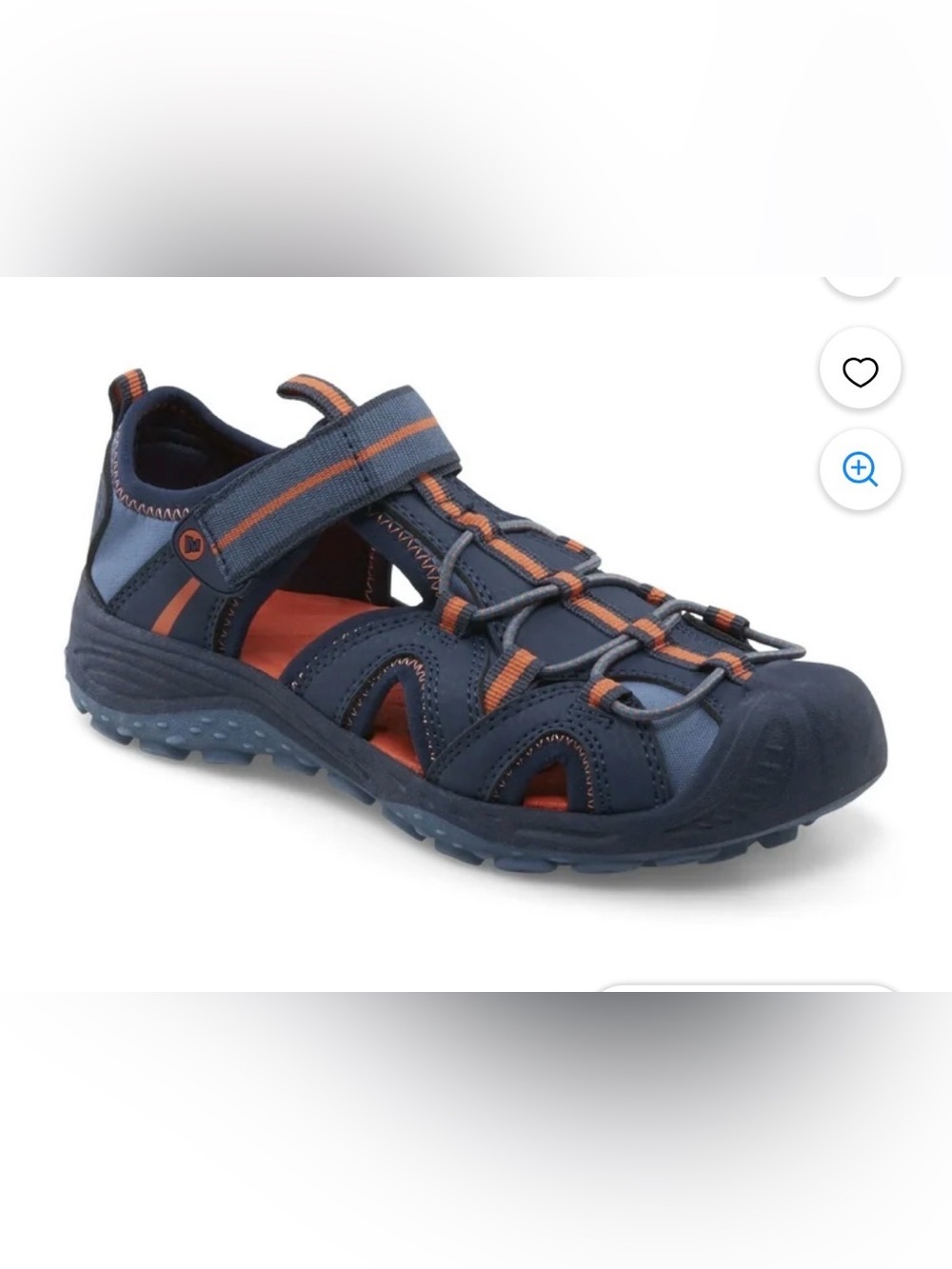Merrell Sandals Youth 6M Blue Orange Water Shoes Hiking Camping Fishing